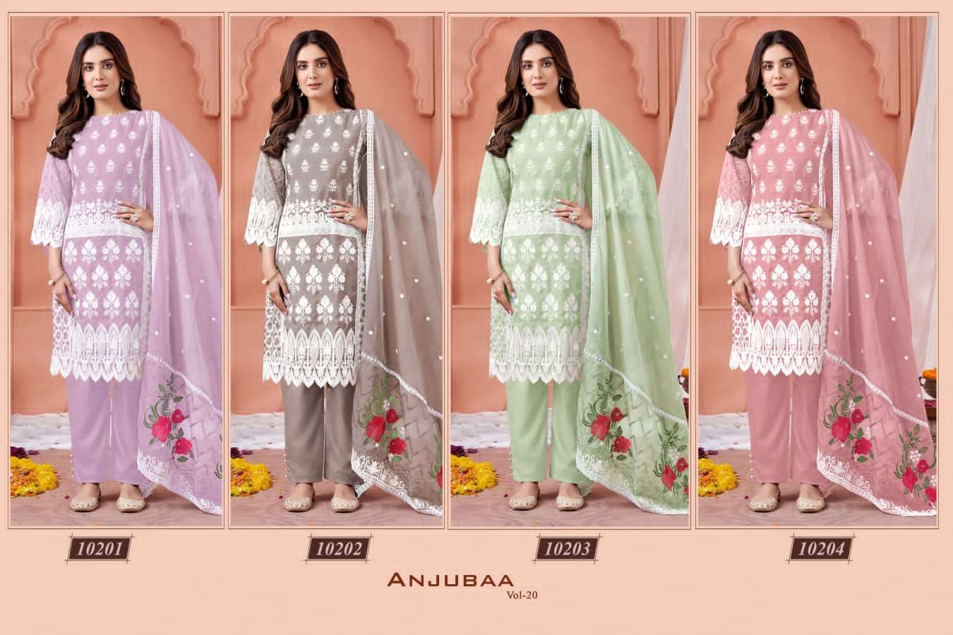 Anjubaa Lucknowi Organza Salwar Suit view 10