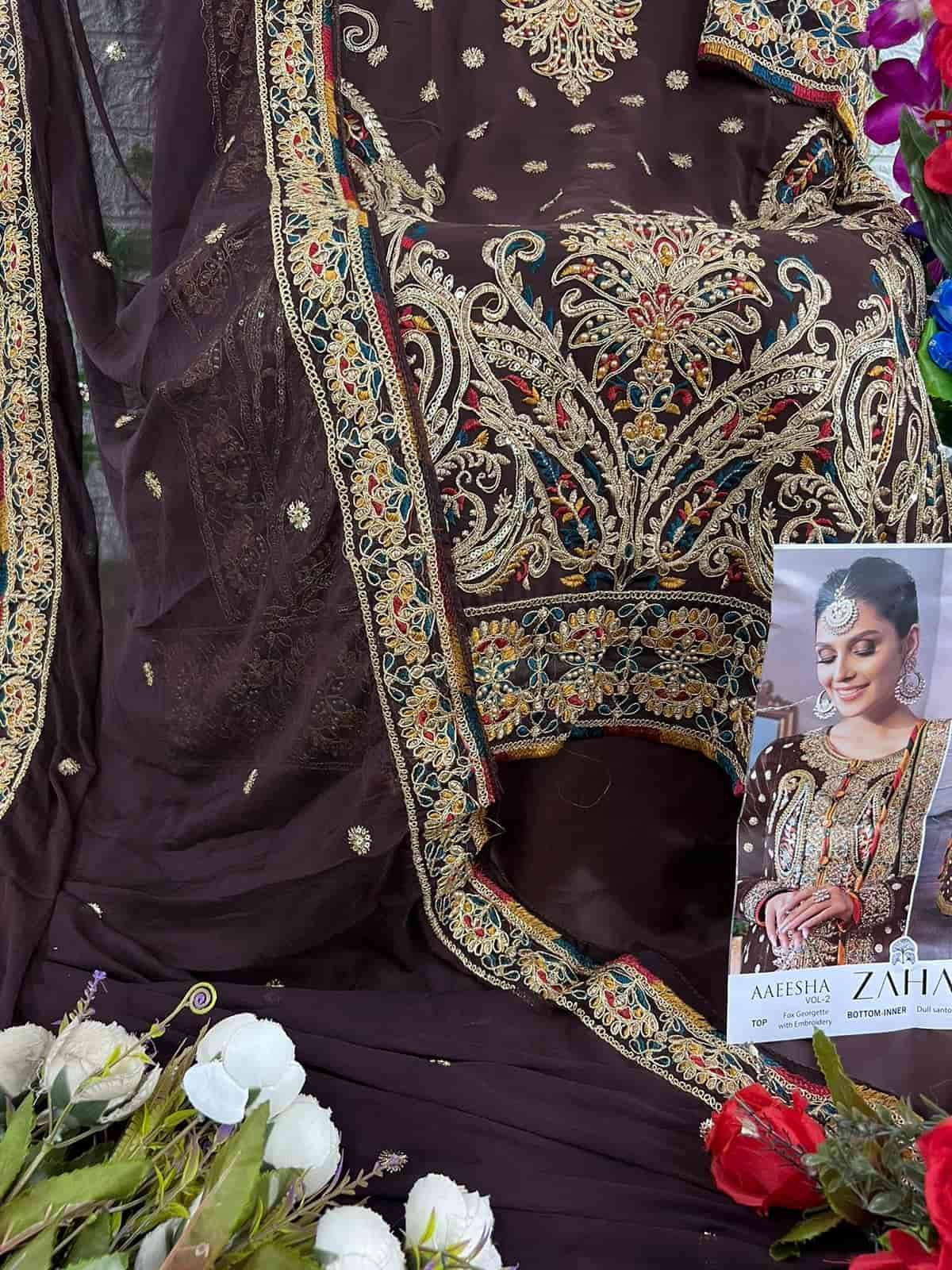 Zaha Aaeesha Vol 2 Pakistani Party Wear Suit view 11