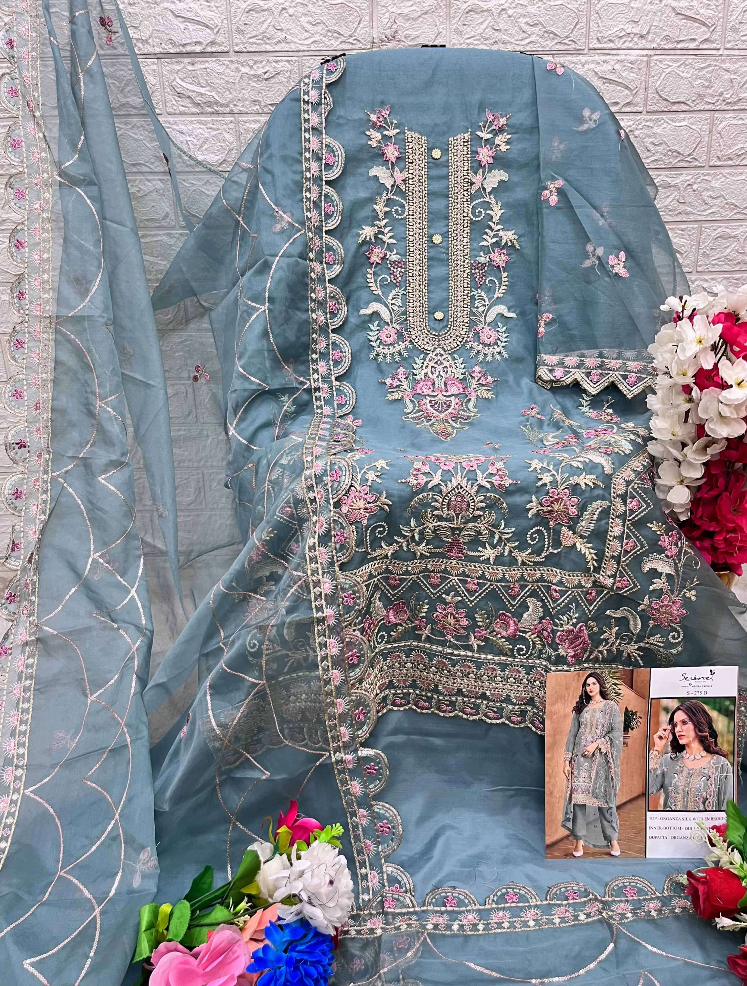Serine S 275 C Organza Pakistani Salwar Suit Signature Style view 2