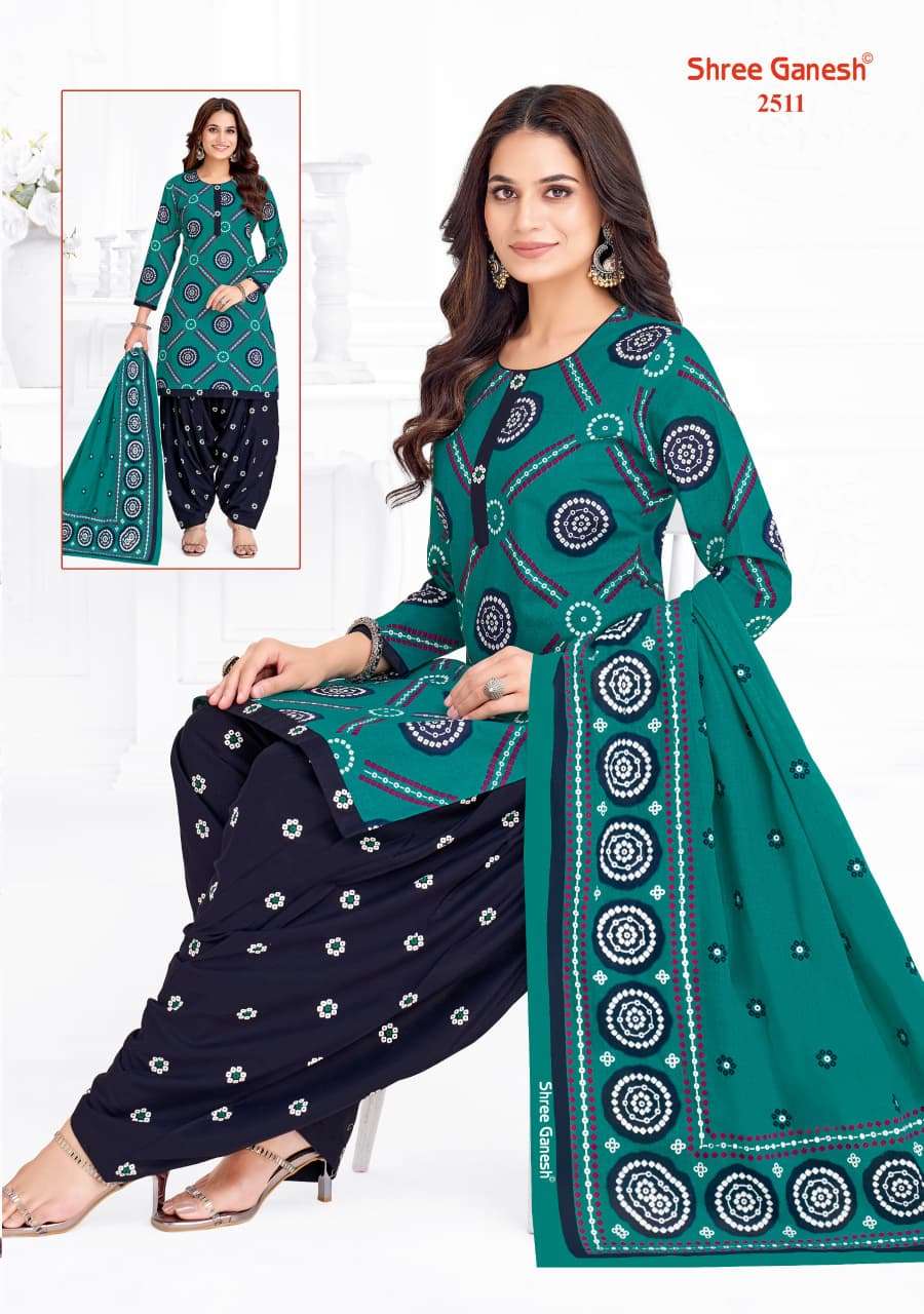 Shree Ganesh Bandhani Vol 5 Heavy Cotton Bandhani Suit view 6