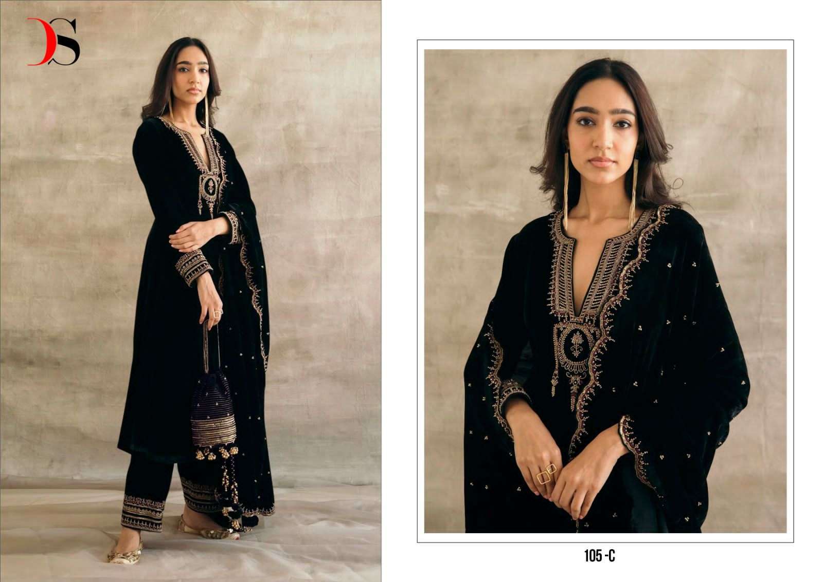 Deepsy 105 Colors Pakistani Fancy Designer Style Winter Wear Suit Wholesalers view 3