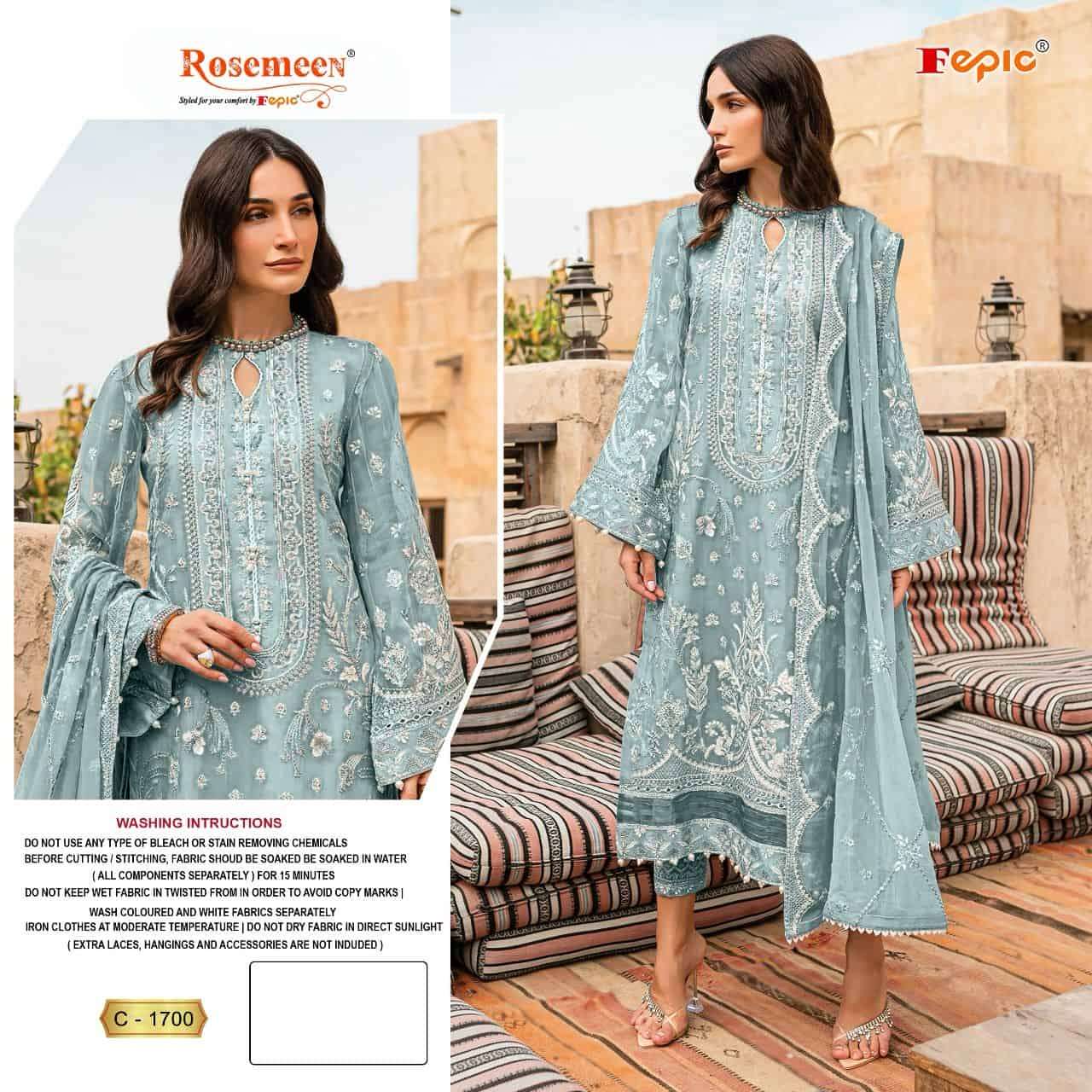 Fepic C 1700 Colors Latest New Stylish Designer Pakistani Festive Wear Suit Wholesalers view 4