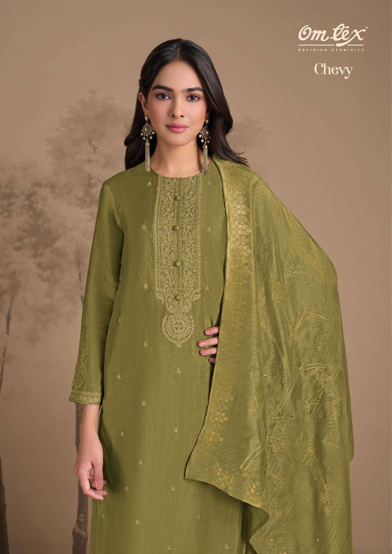 Omtex Chevy Designer Silk Suit Latest Collection view 4