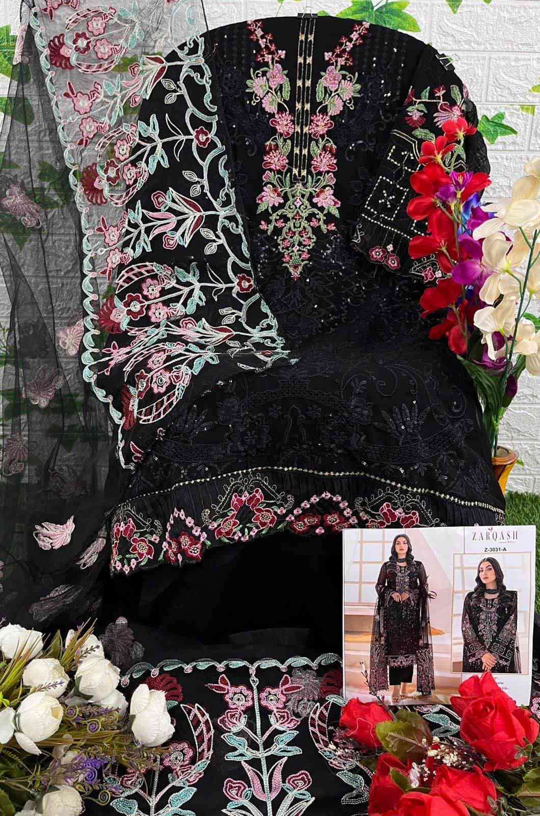 Zarqash Z 3031 Colors Pakistani Suit New Designe Collection view 2