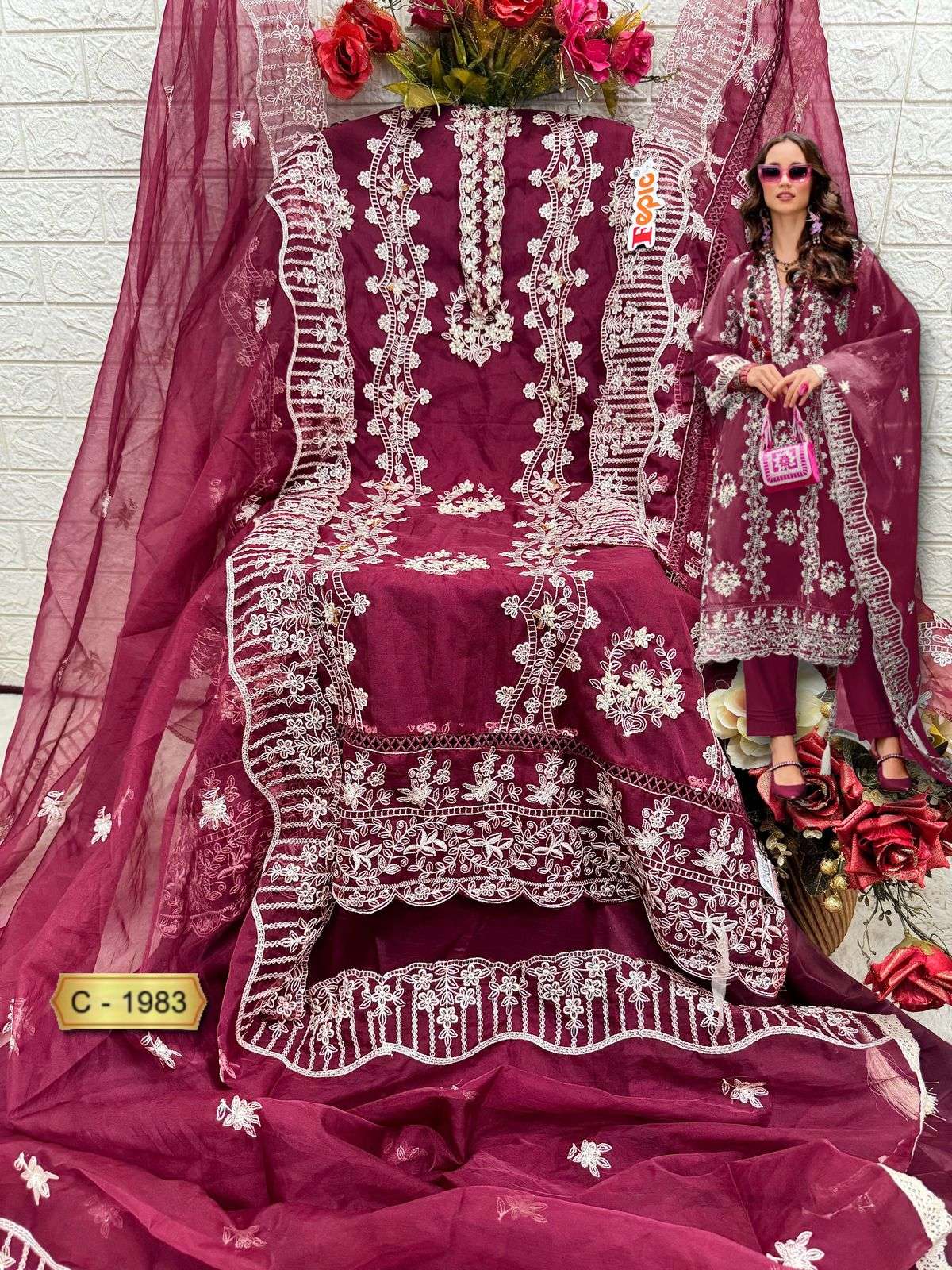 Fepic C 1983 Colors Pakistani Salwar Suit Exporter view 8