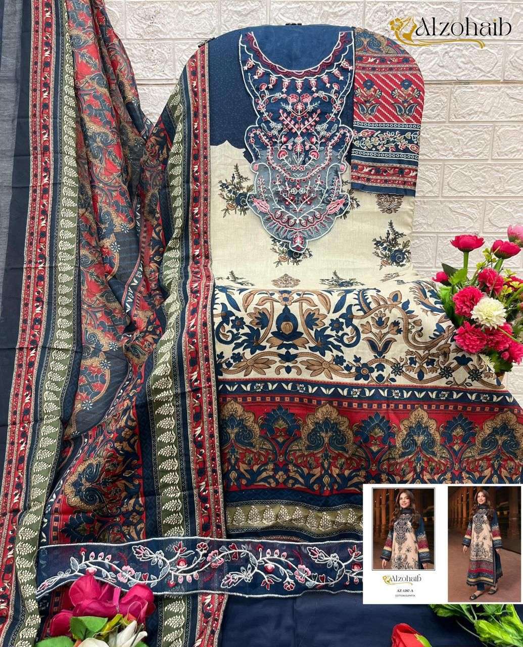 Alzohaib 1287 Colors Pakistani Suit Salwar view 6