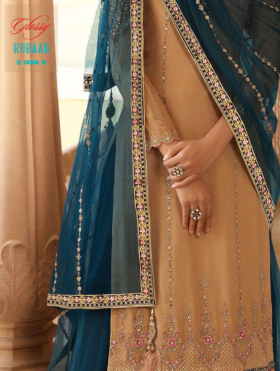 Glossy Rubaab Lehenga Style Salwar Kameez view 15