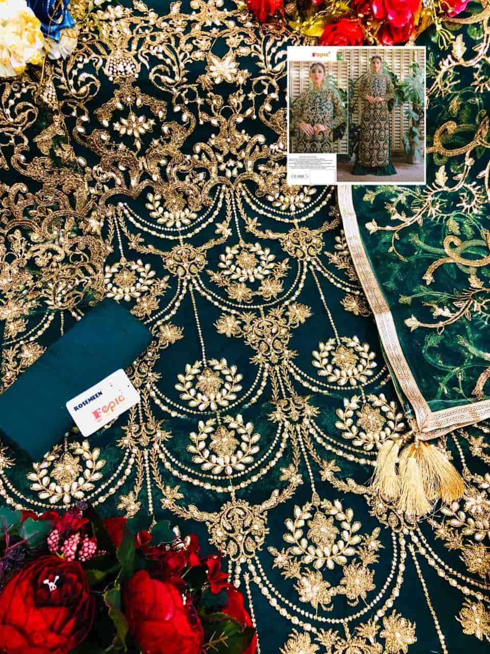 Fepic C 1202 Heavy Designer Style Pakistani Embroidered Suit Collection view 2