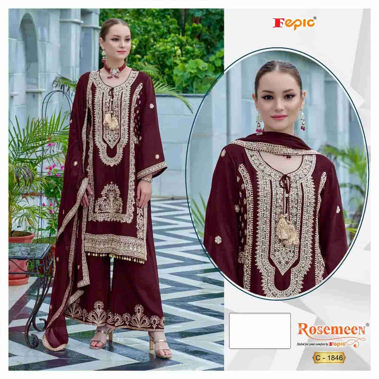 Fepic C 1846 Festive Wear Style Designer Embroidered Salwar Suit Exporter