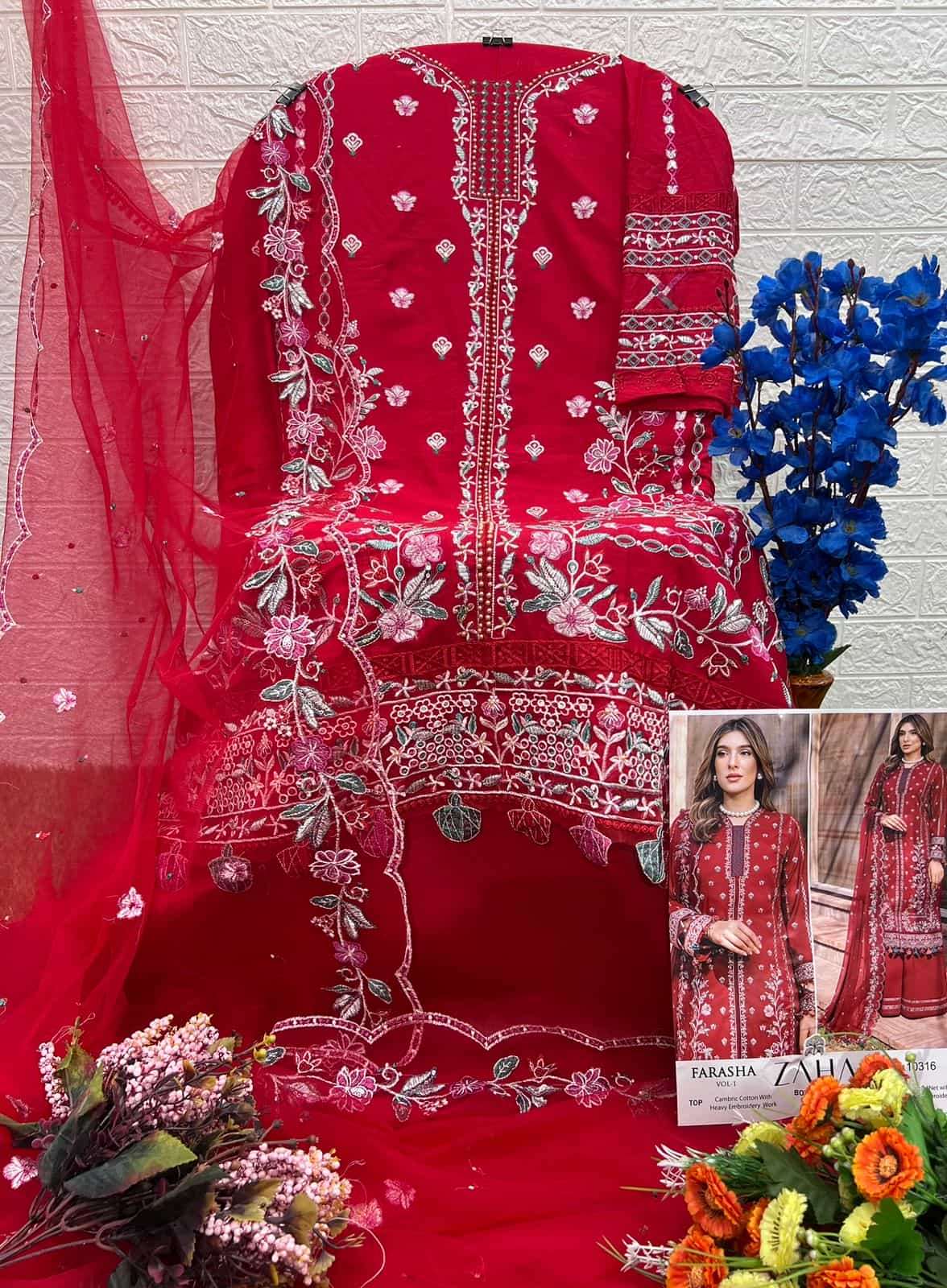 Zaha Farasha Vol-1 Pakistani Embroidered Suit view 2