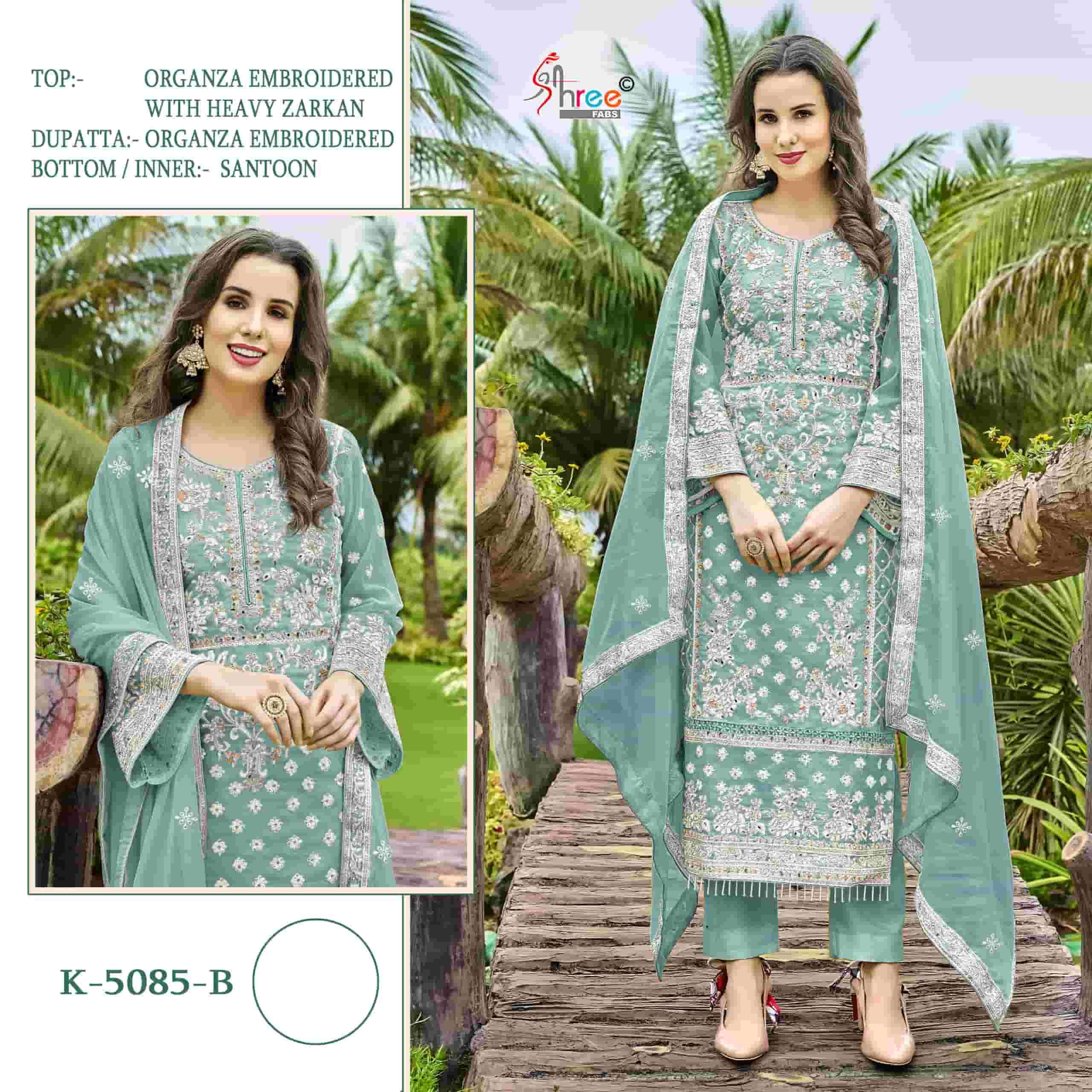 Shree Fabs K 5085 B Exclusive Heavy Designer Style Pakistani Organza Suit