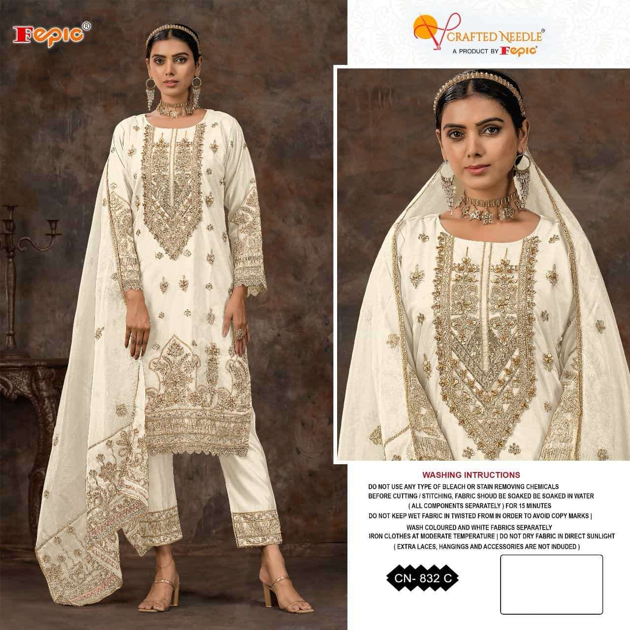 Crafted Needle CN 832 By Fepic Ready To Wear Pakistani Fancy Designer Collection view 2