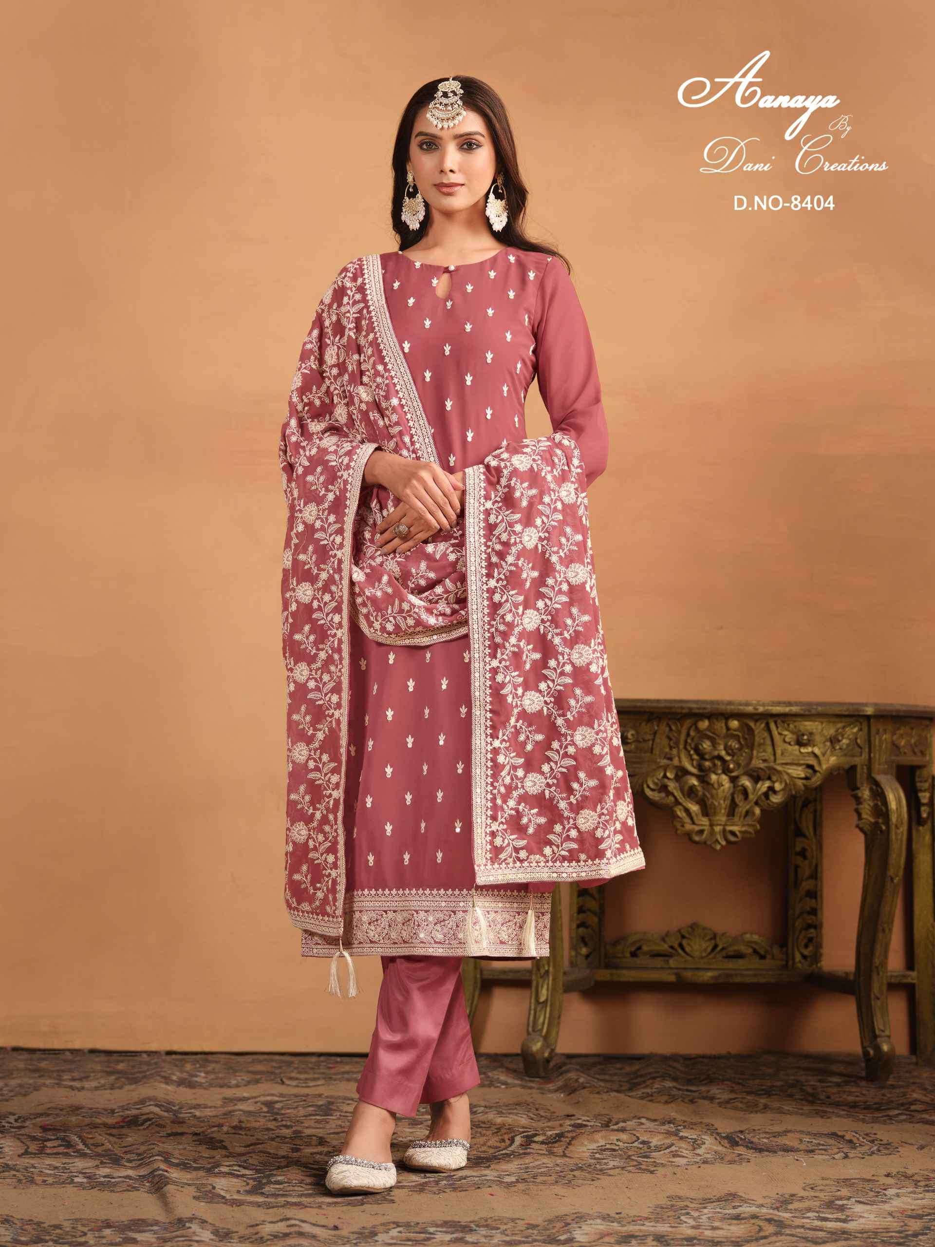 Aanaya Vol 184 8401 To 8404 Straight Style Designer Georgette Suit view 5