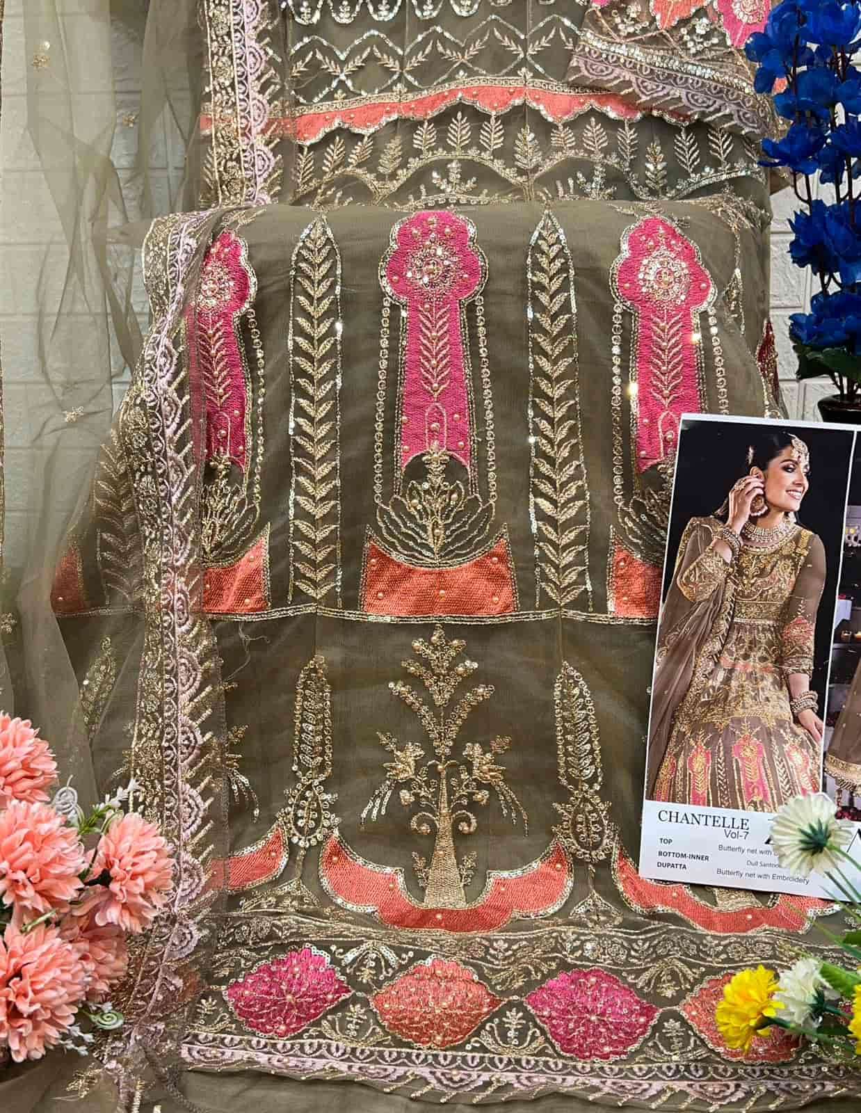 Zaha 10347 A Heavy Designer Style Pakistani Embroidered Suit Exporter view 3