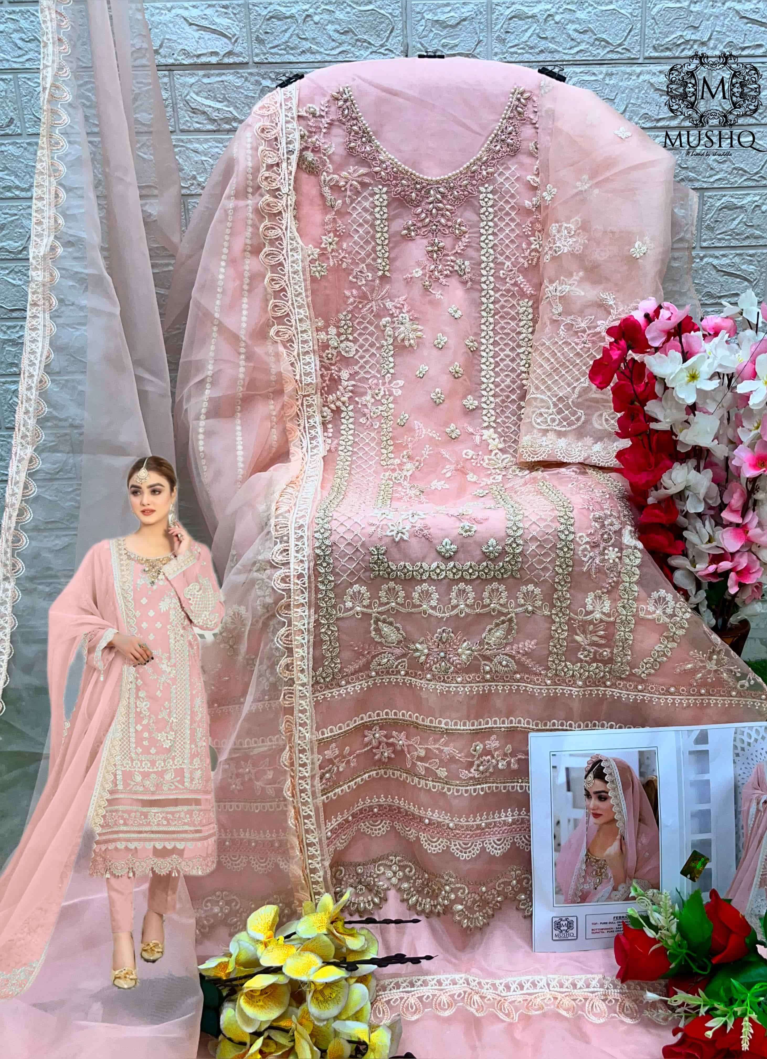 Mushq M-296 C Heavy Designer Pakistani Salwar Suit view 2