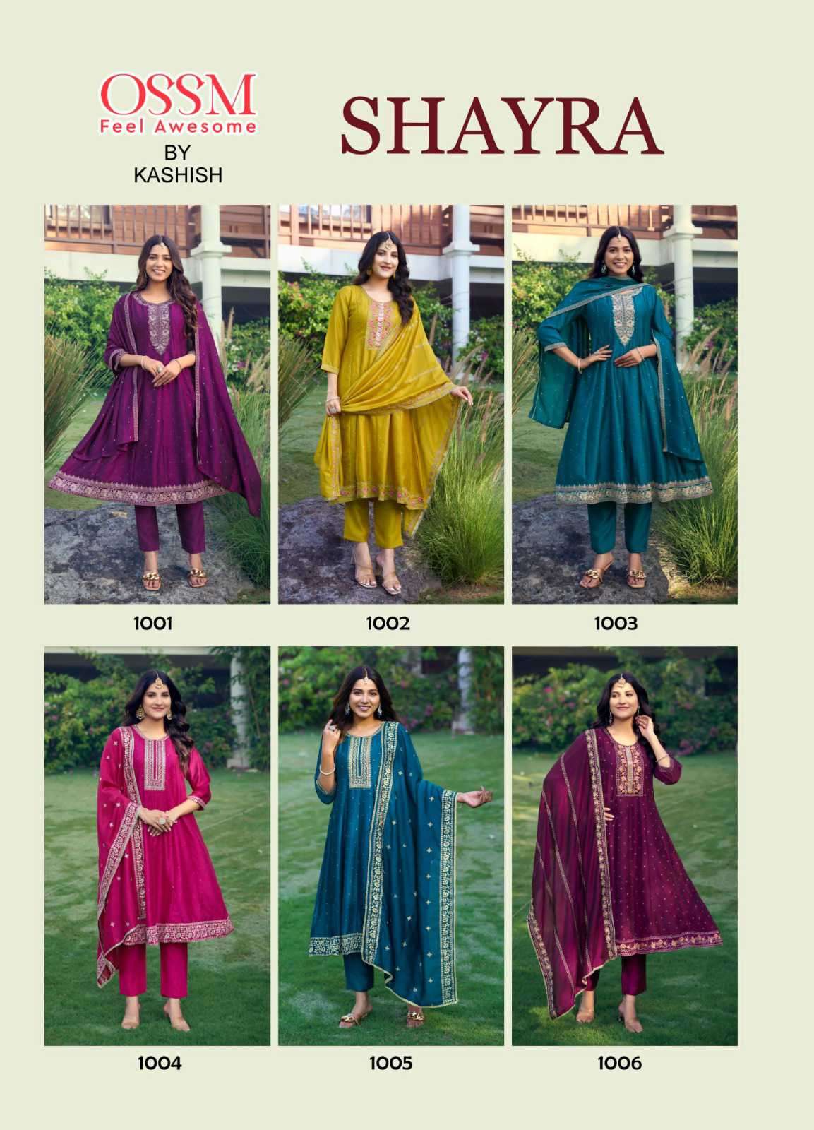 Ossm Shayra Fancy Silk Readymade Anarkali Style Suits view 6