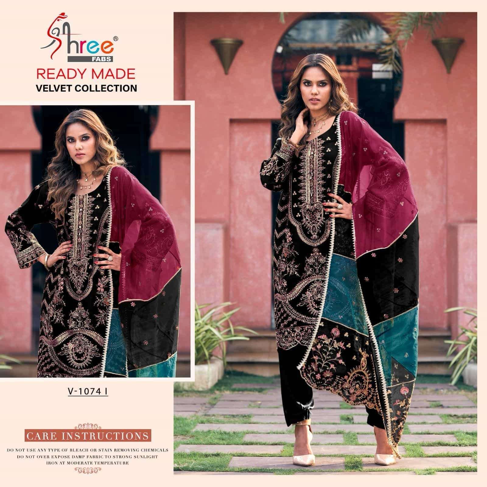 Shree Fabs V 1074 Colors Pakistani Style Heavy Designer Velvet Suit Exporter view 3