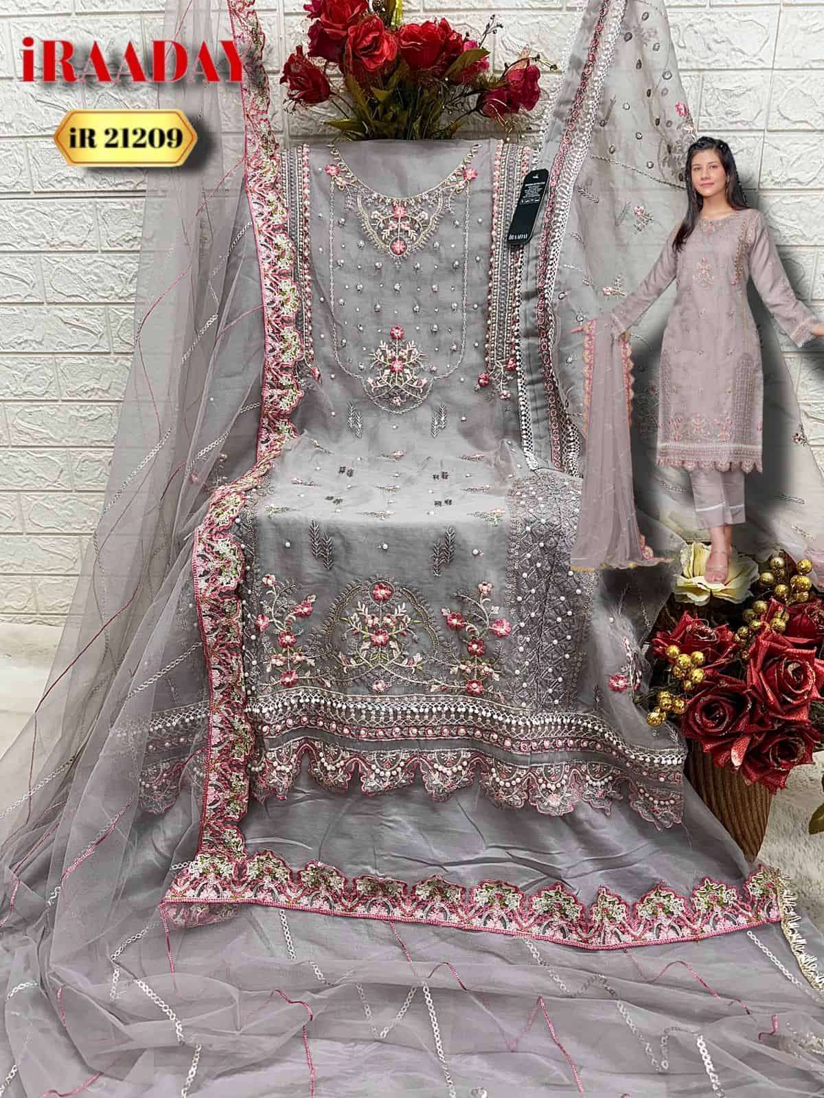 Fepic IR 21209 A Pakistani Fancy Embroidered Designer Salwar Suit Exporter view 2