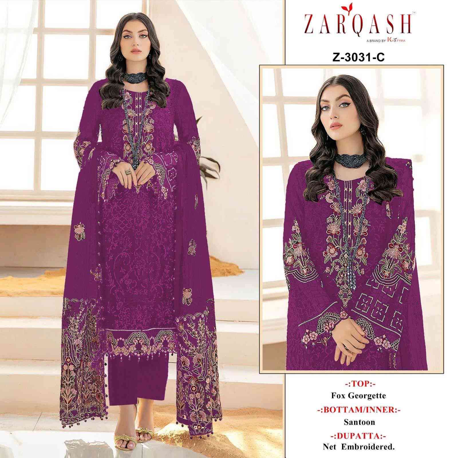 Zarqash Z 3031 Colors Pakistani Suit New Designe Collection view 5