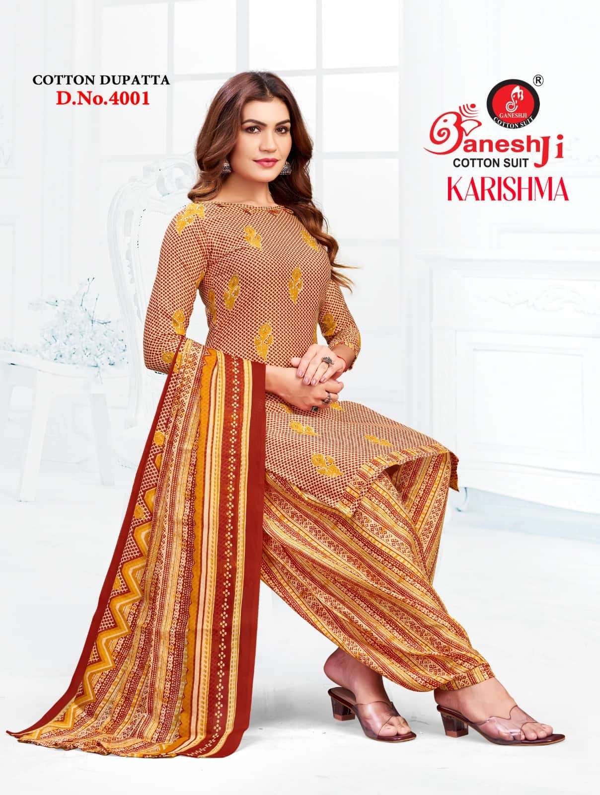 Ganeshji Karishma Patiyala Vol 4 Unstitch Cotton Salwar Suit Sets view 7