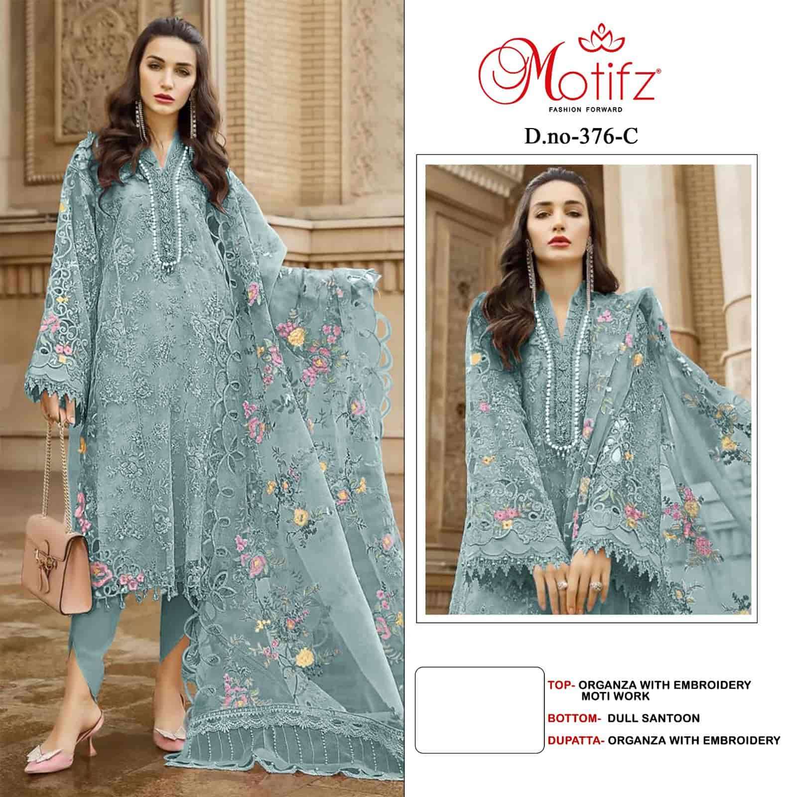 Motifz 376 Colors Party Wear Style Latest New Designs Salwar Suit Wholesalers view 2
