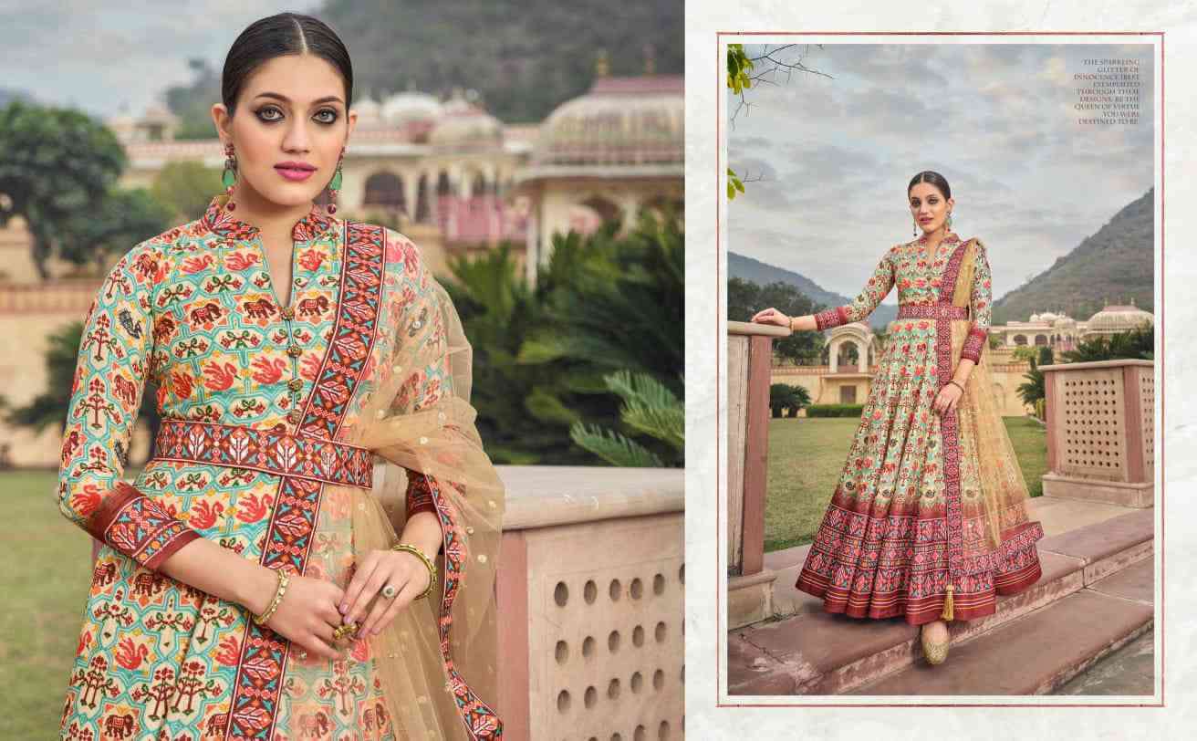 Virasat Patoal Designer Party Wear Silk Gown New Collection view 11