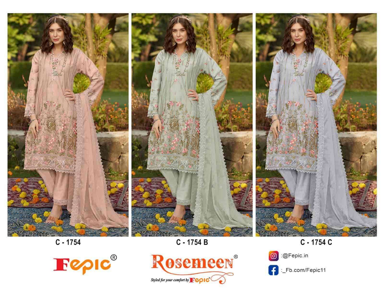 Fepic C 1754 Colors Festive Wear Style Designer Unstitched Dress Online view 4