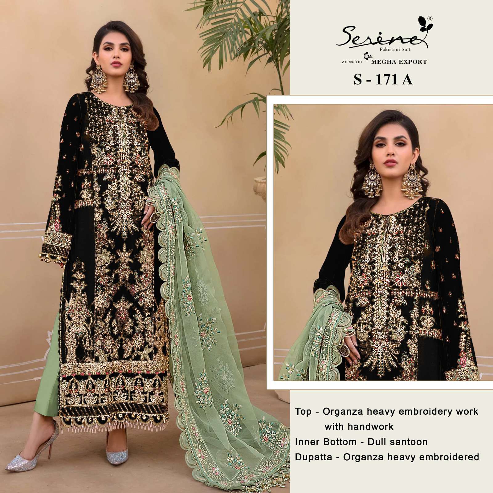 Serine S 171 Colors Partywear Pakistani Designer Dress view 2