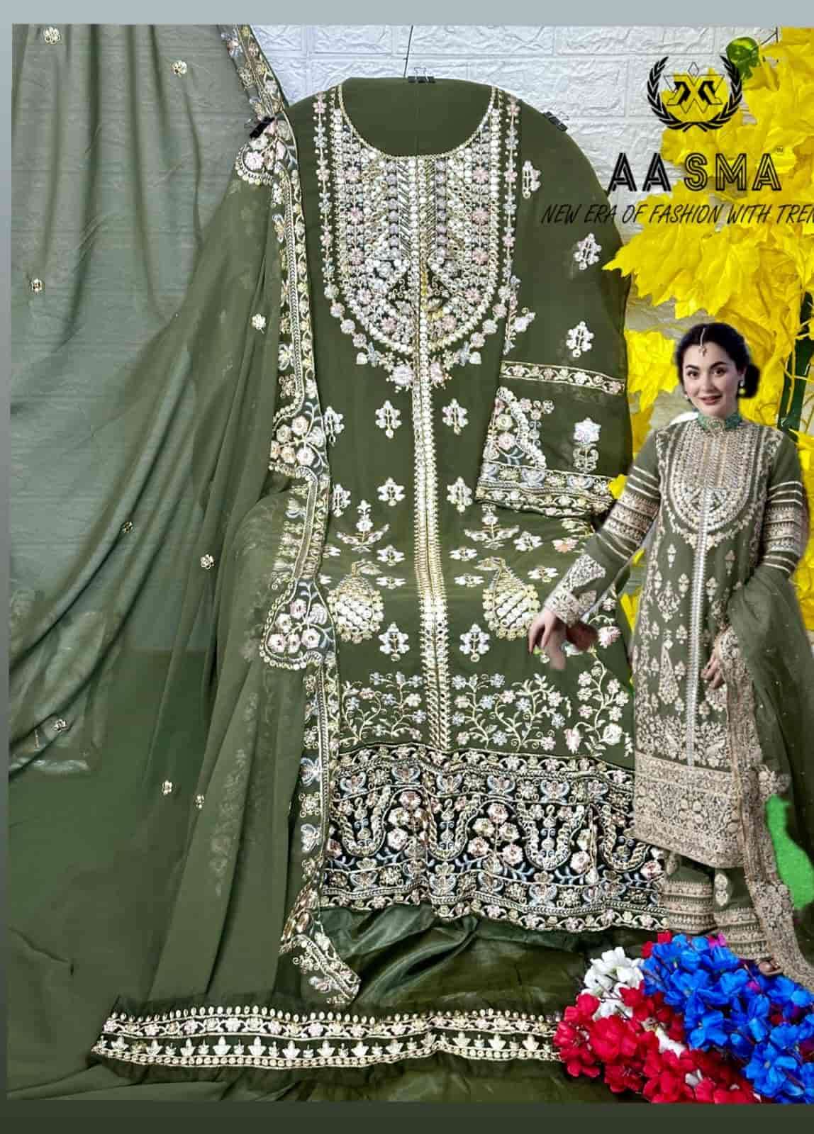 Aasma 203 L Designer Semi-Stitched Suit view 2