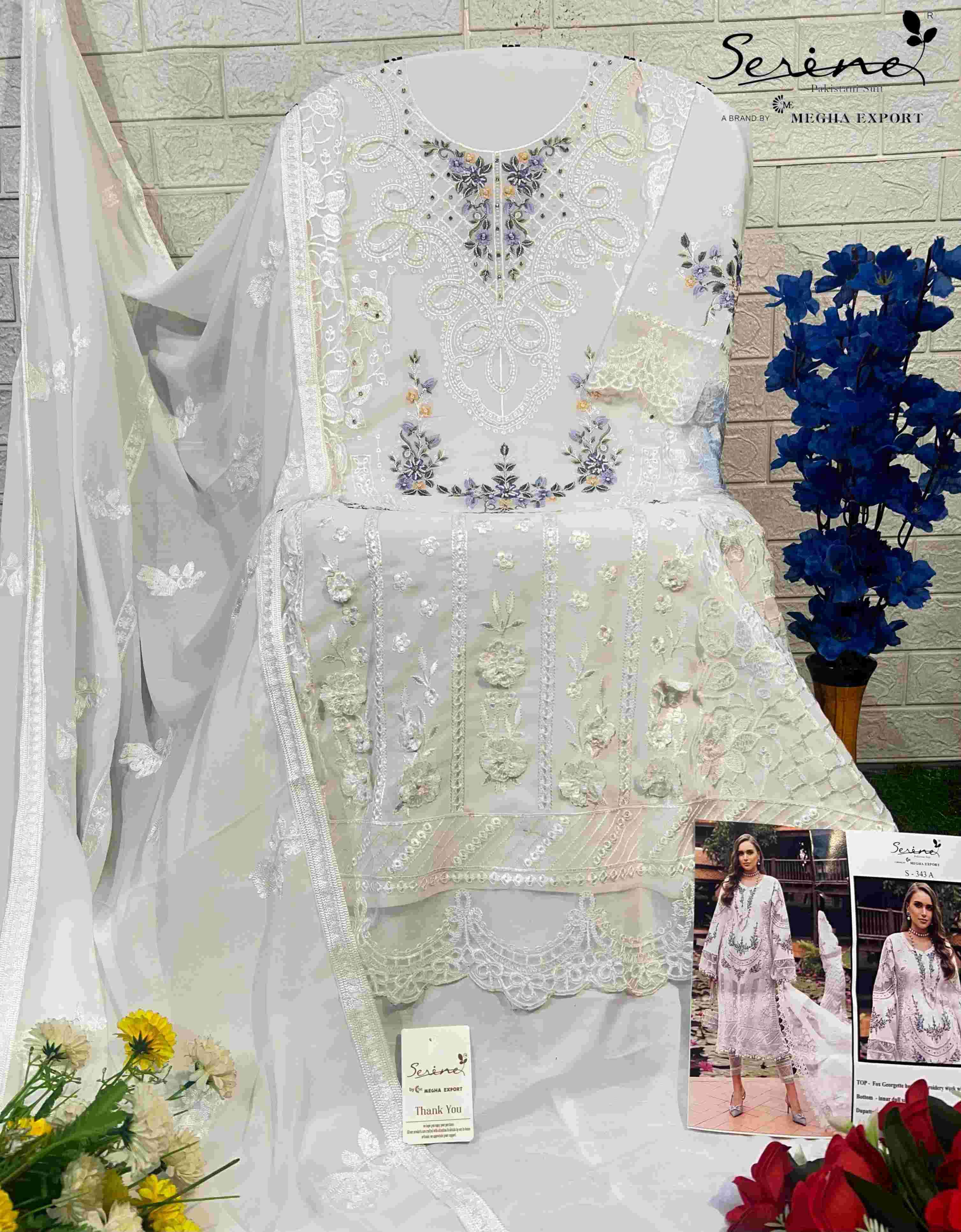 Serine S 343 Pakistani Designer Georgette Suit view 5