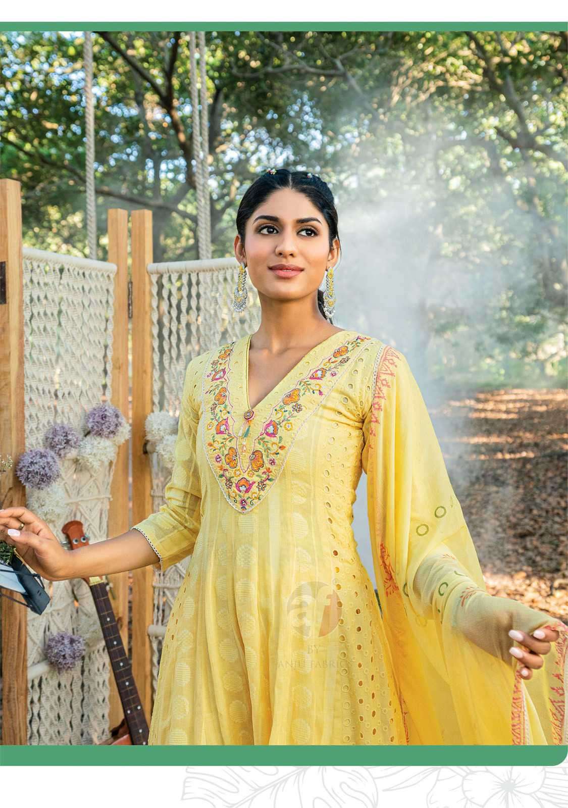 Af Stock Out Rhythm By Anju Fabrics Festive Designs Anarkali Style 3 Piece Pair Catalog view 2