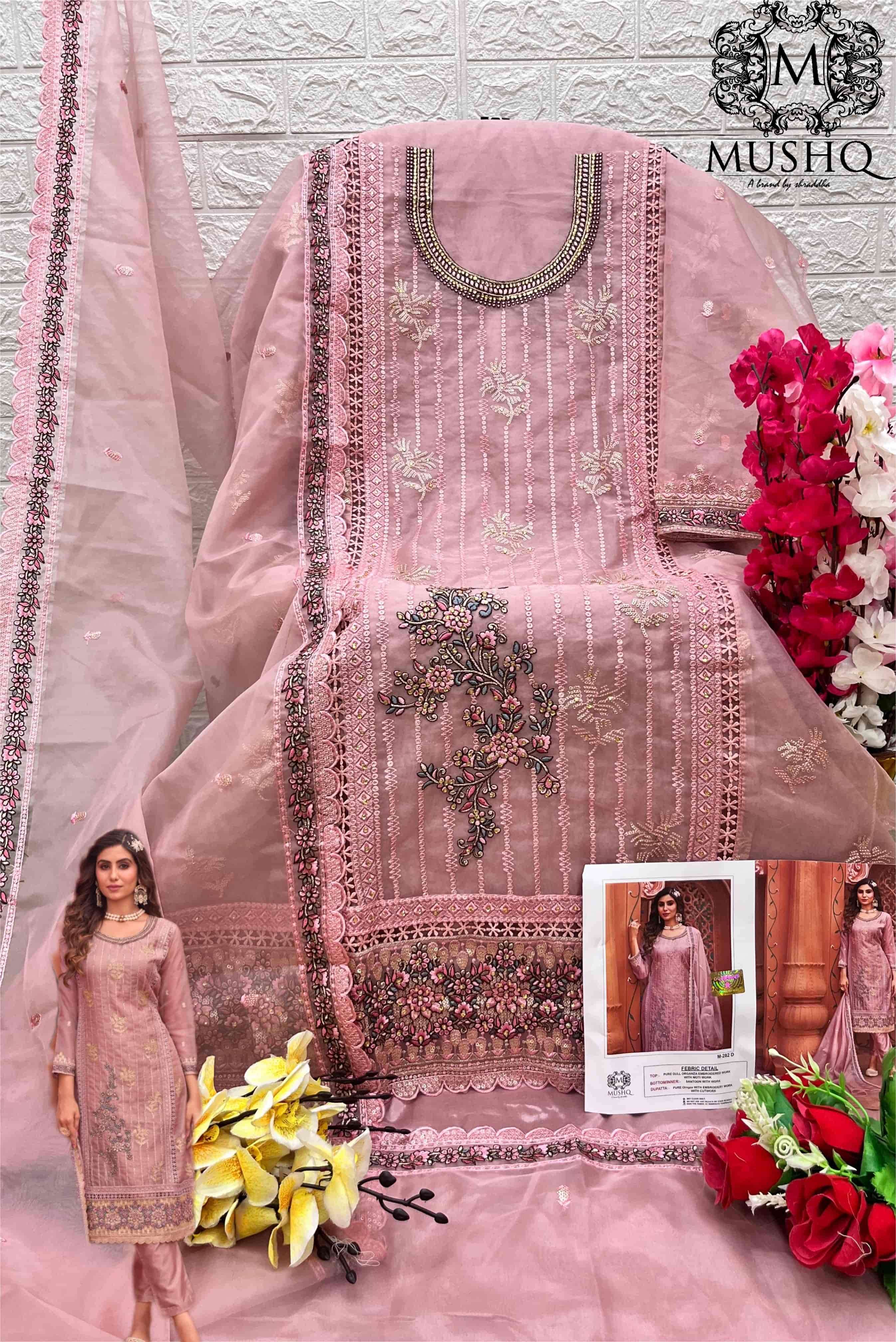 Mushq M 282 Colors Pakistani Festive Wear Style Designer Salwar Suit Wholesalers view 7