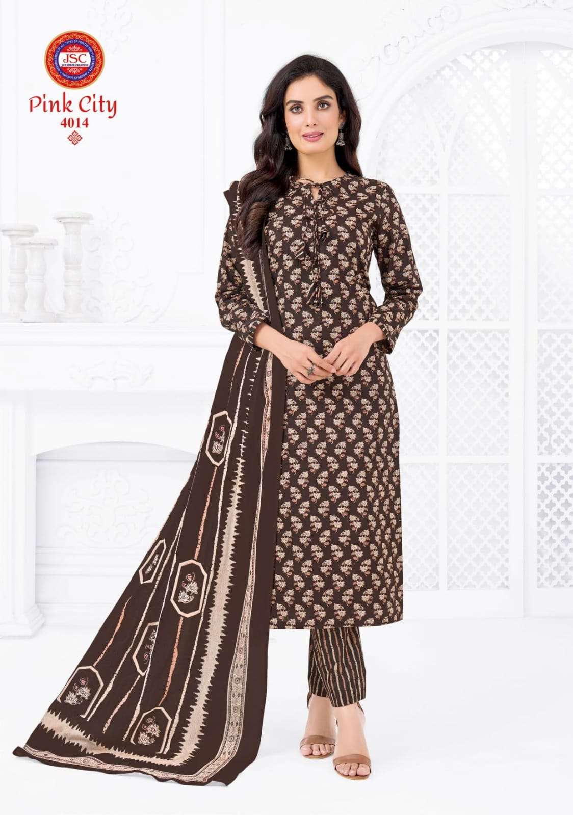 Jsc Pink City Vol 1 Unstitch Cotton Salwar Suit view 14