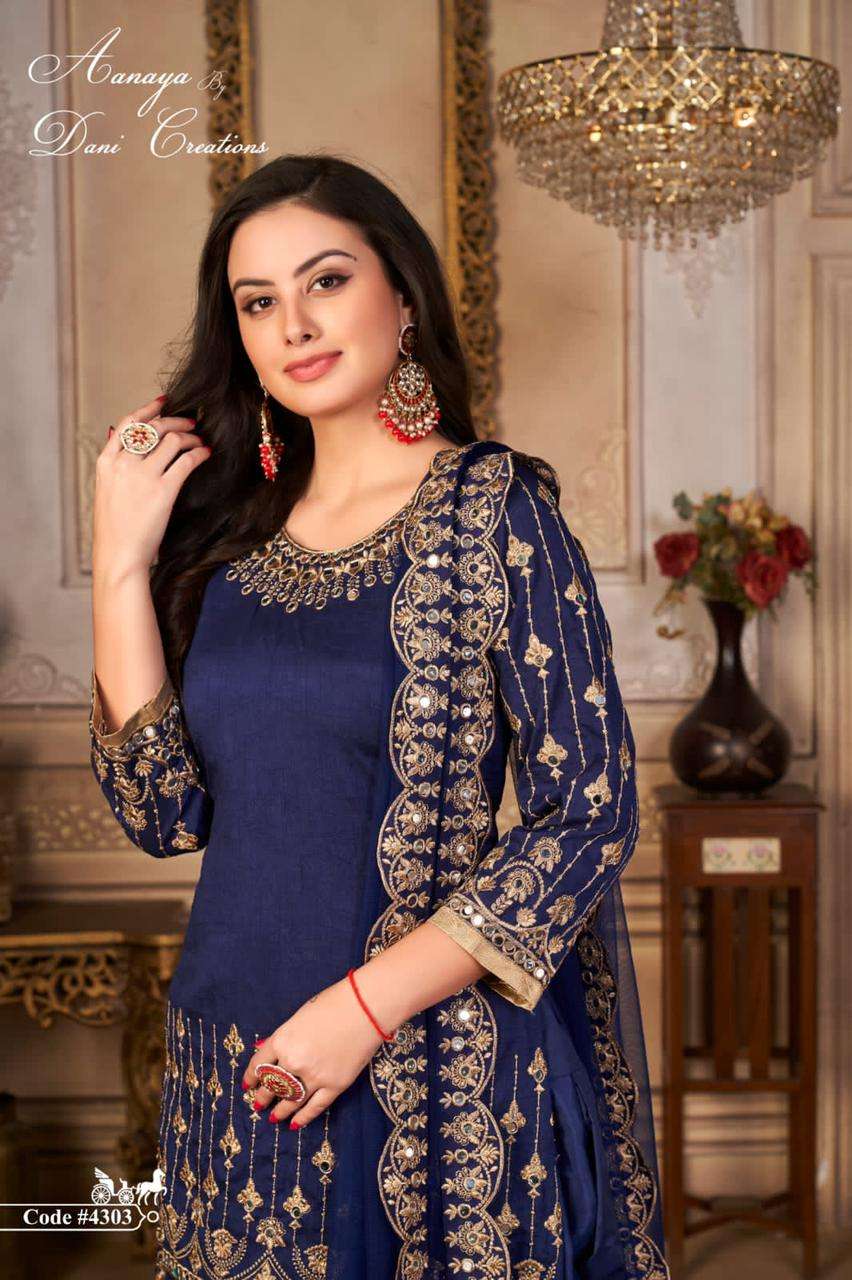 Aanaya Vol 143 Art Silk Party Wear Salwar Suit Exporter view 5