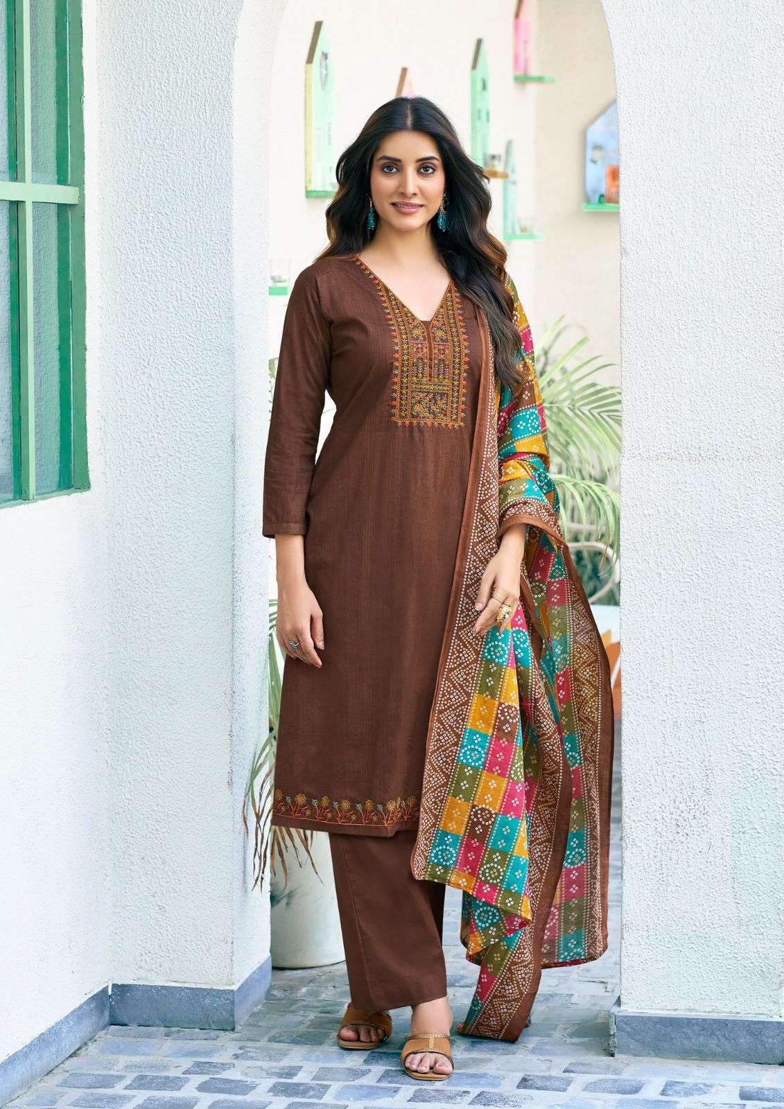 Saanvi Trends Romani Cotton Dress Material view 15