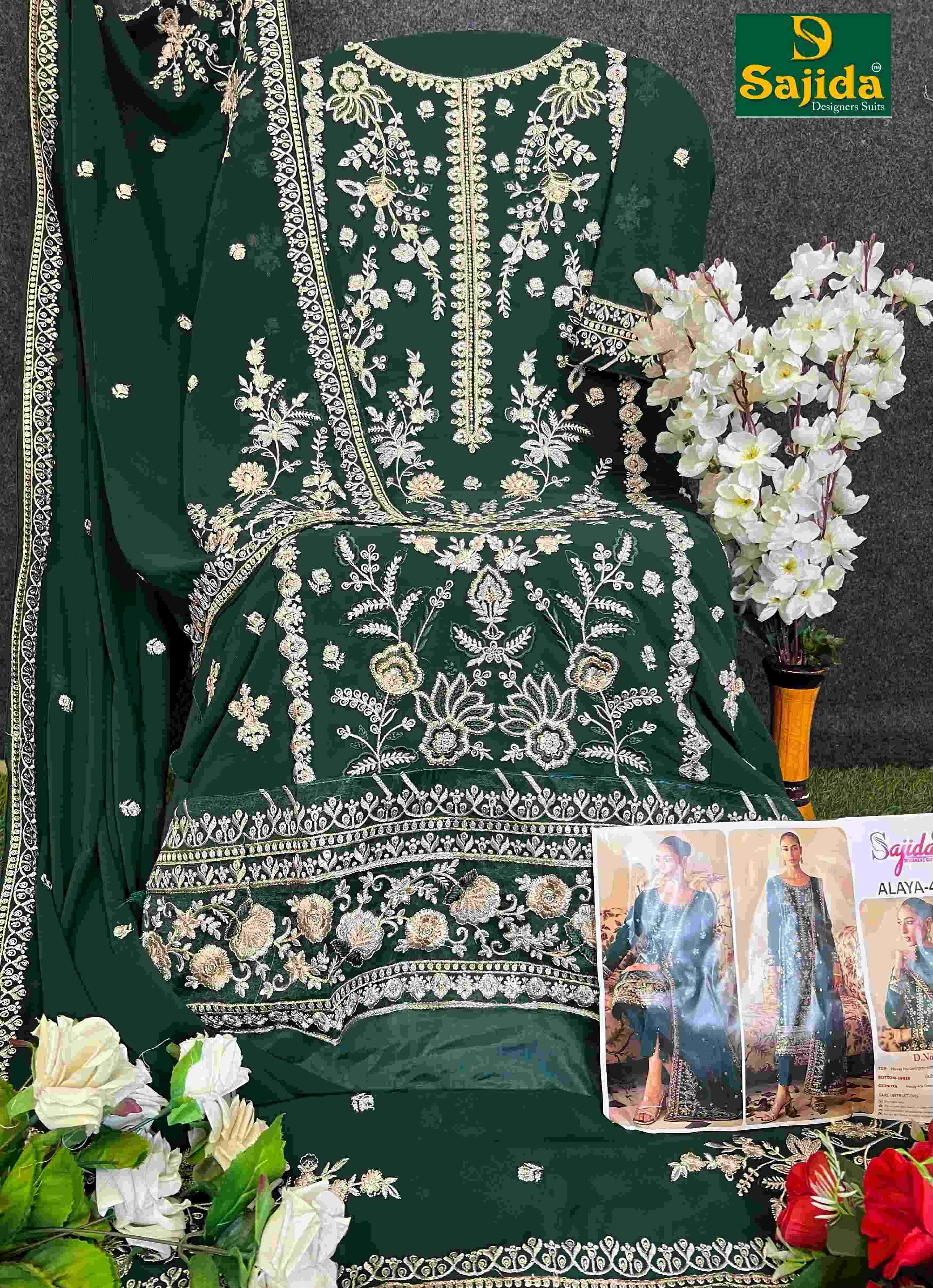 Sajida Designer Suit Alaya Vol 4 Fancy Pakistani Suit Salwar view 4