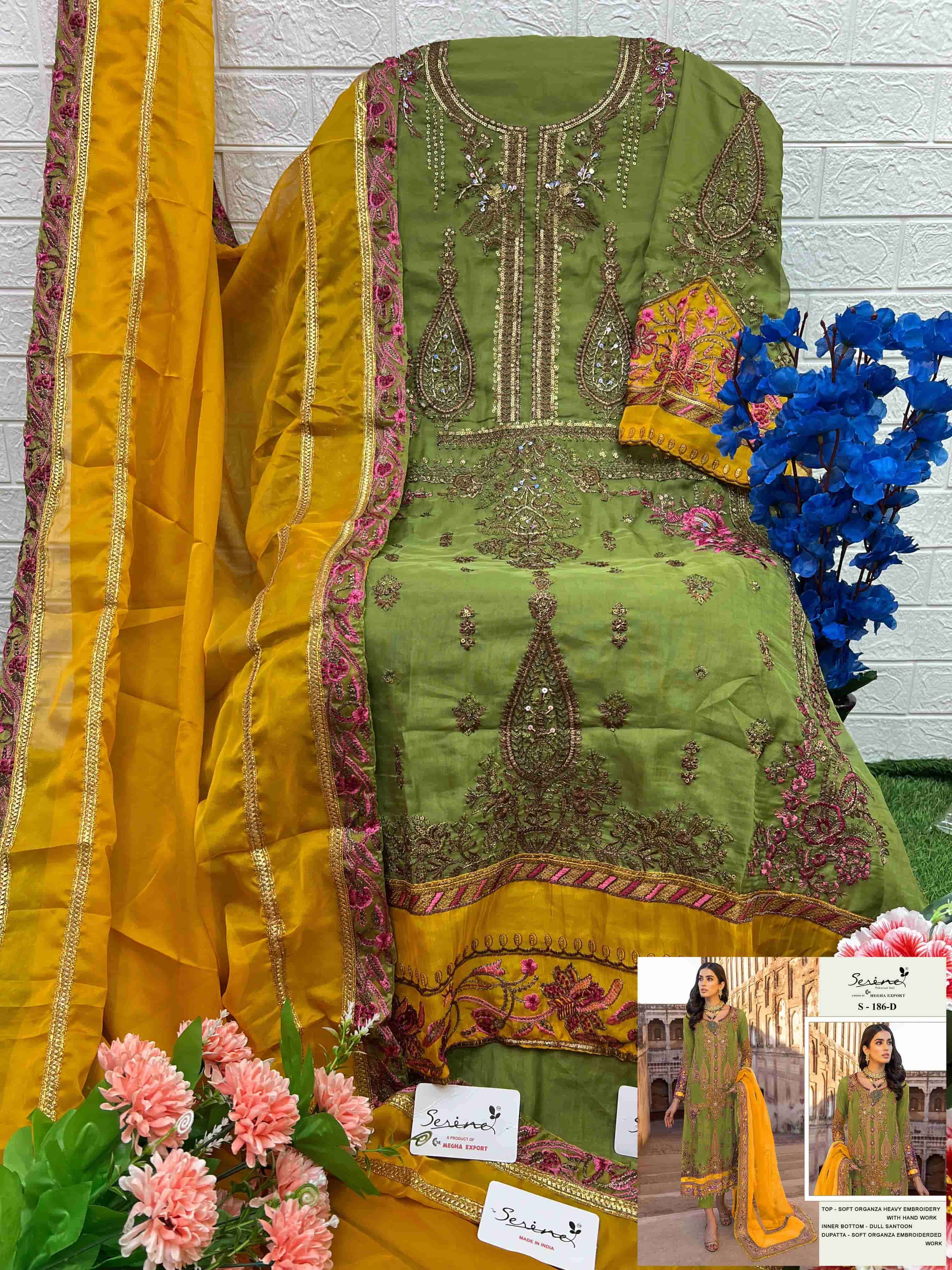 Megha Export S 186 Colors Festive Wear Style Heavy Designer Pakistani Suit Wholesalers view 9