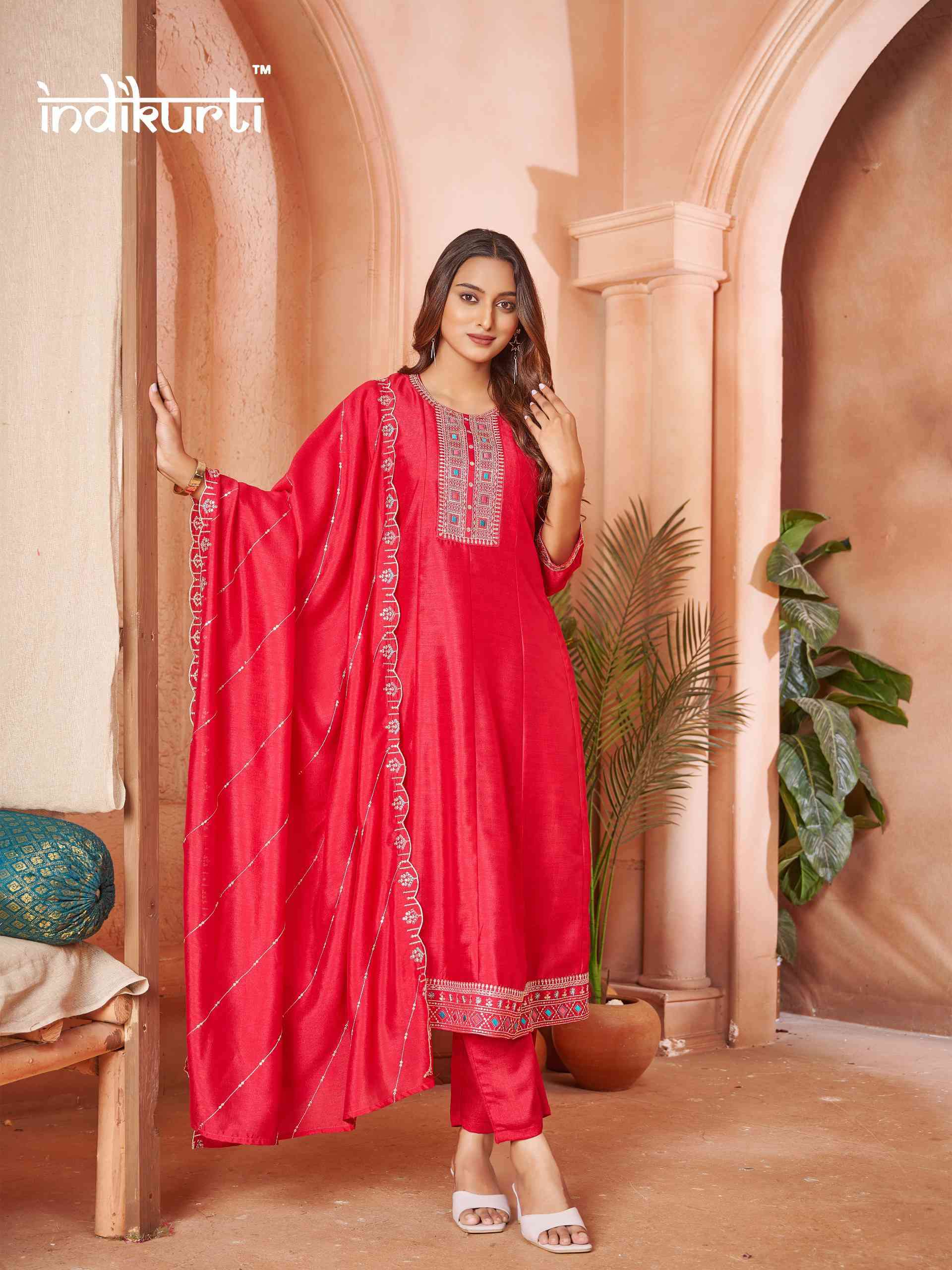 Indikurti Zoya Anarkali Pattern Dress Catalog Size Set view 3