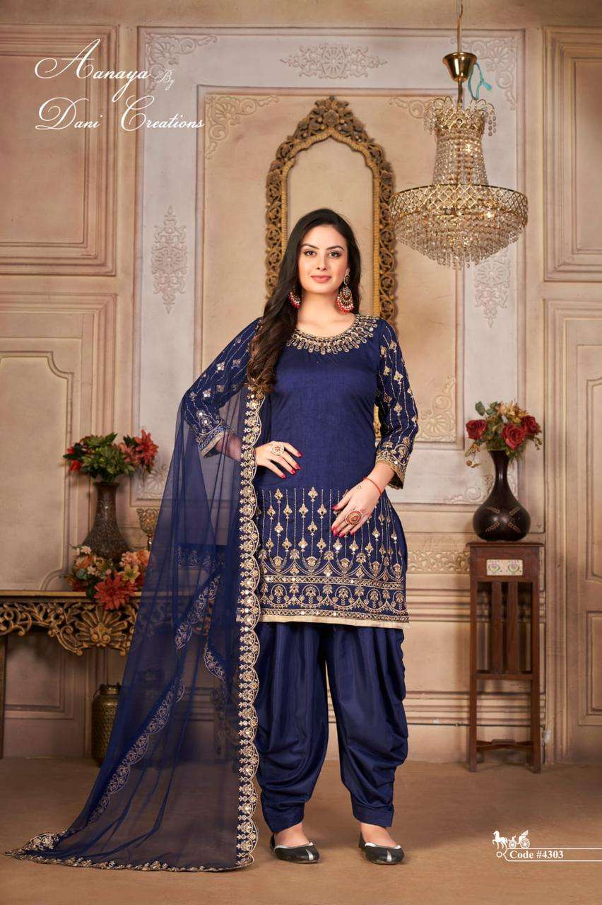 Aanaya Vol 143 Art Silk Party Wear Salwar Suit Exporter view 4