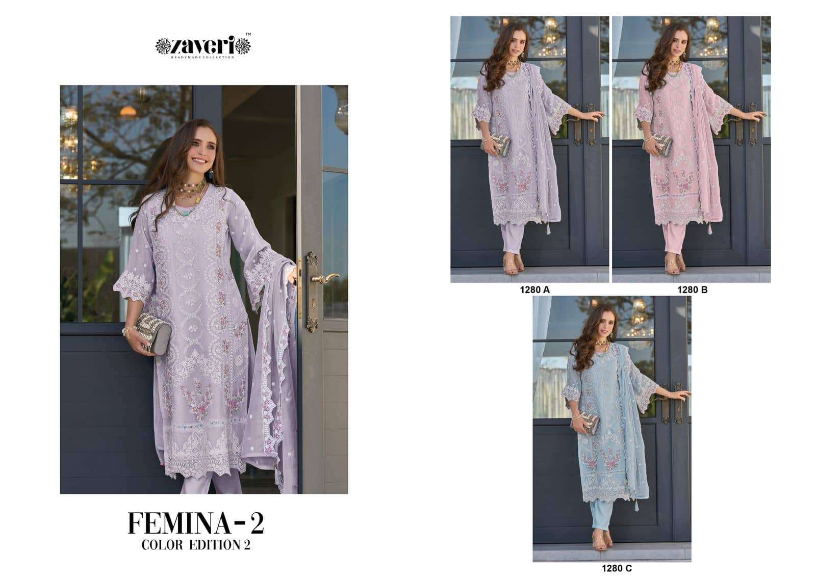 Zaveri Femina Vol 2 Colors Edition 2 Designer Readymade Kurti Bottom Dupatta Collection view 6