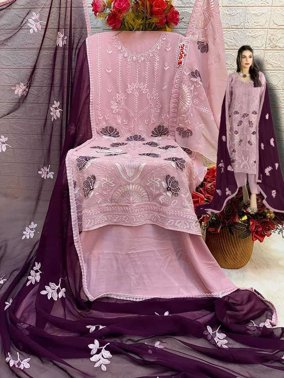 Fepic Rosemeen Embroidered Georgette Salwar Suit view 8