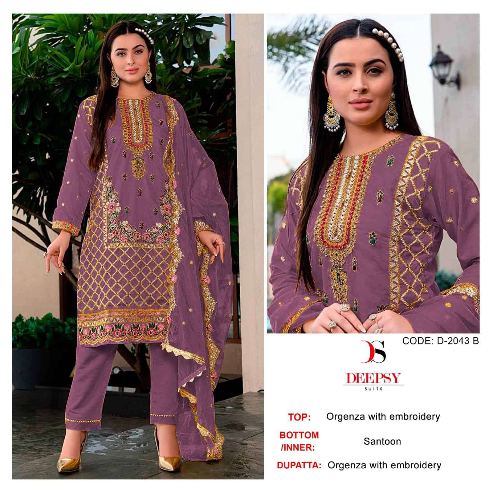 Deepsy D 2043 Colors New Designs Pakistani Festive Wear Salwar Suit Wholesalers view 2