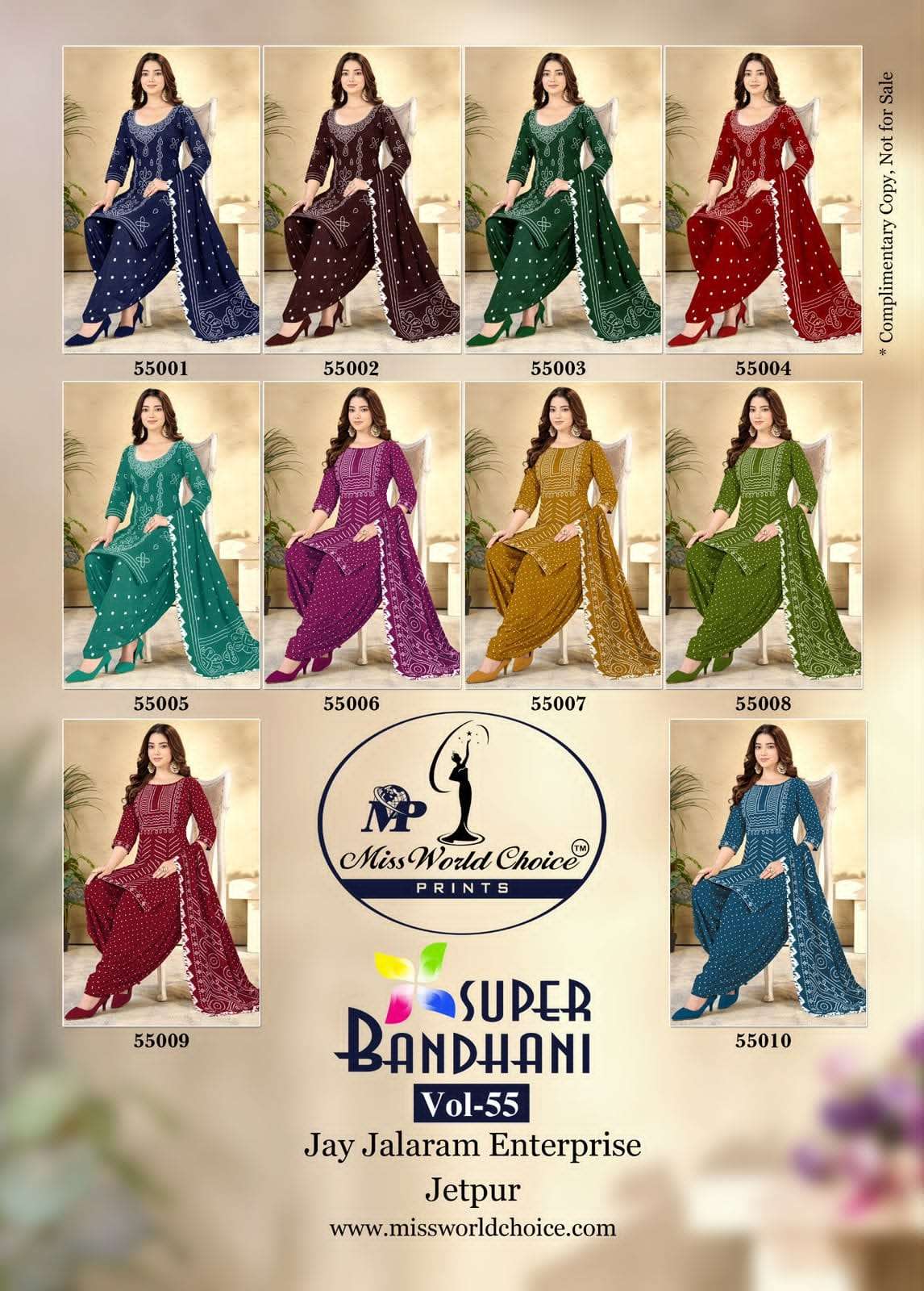 Miss World Choice Super Bandhani Vol 55 Pure Cotton Bandhani Dress Exporters view 5