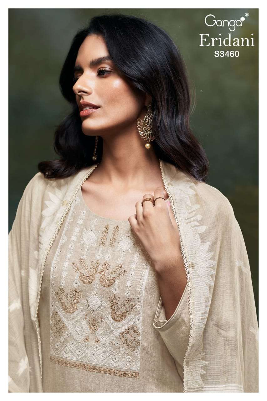 Ganga Fashion Eridani Pure Linen Suit view 3