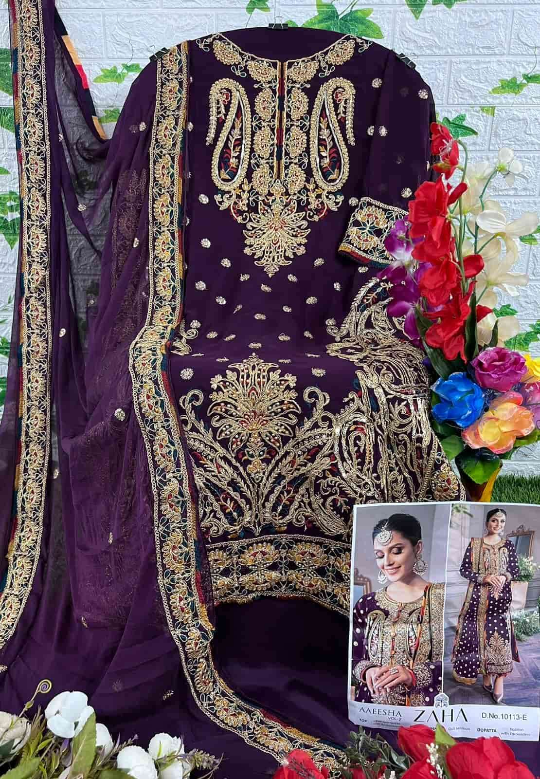 Zaha Aaeesha Vol 2 Pakistani Party Wear Suit view 6
