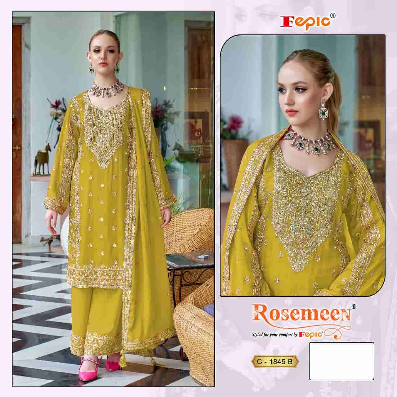Fepic C 1845 Colors Pakistani Latest Designer Embroidered Suit Wholesalers view 2