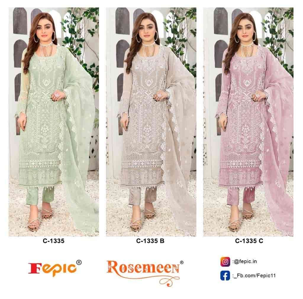 Fepic Rosemeen Organza Party Wear Suit view 4