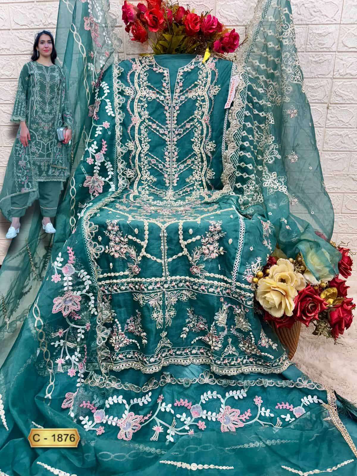 Fepic C 1876 A Pakistani Style Designer Embroidered Suit Exporter view 2