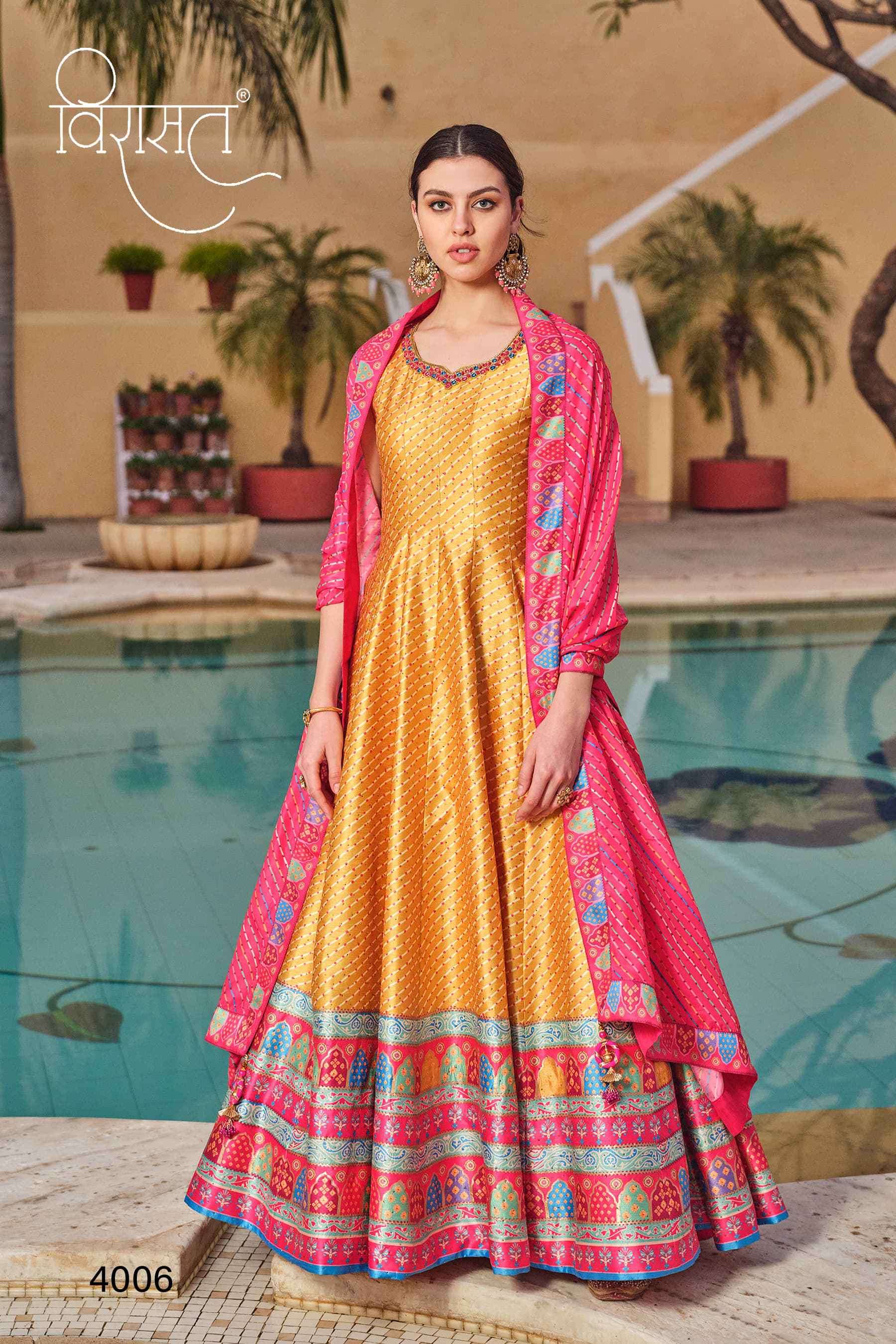 Virasat Peshwai 4001 To 4006 Exclusive Designer Gown view 6