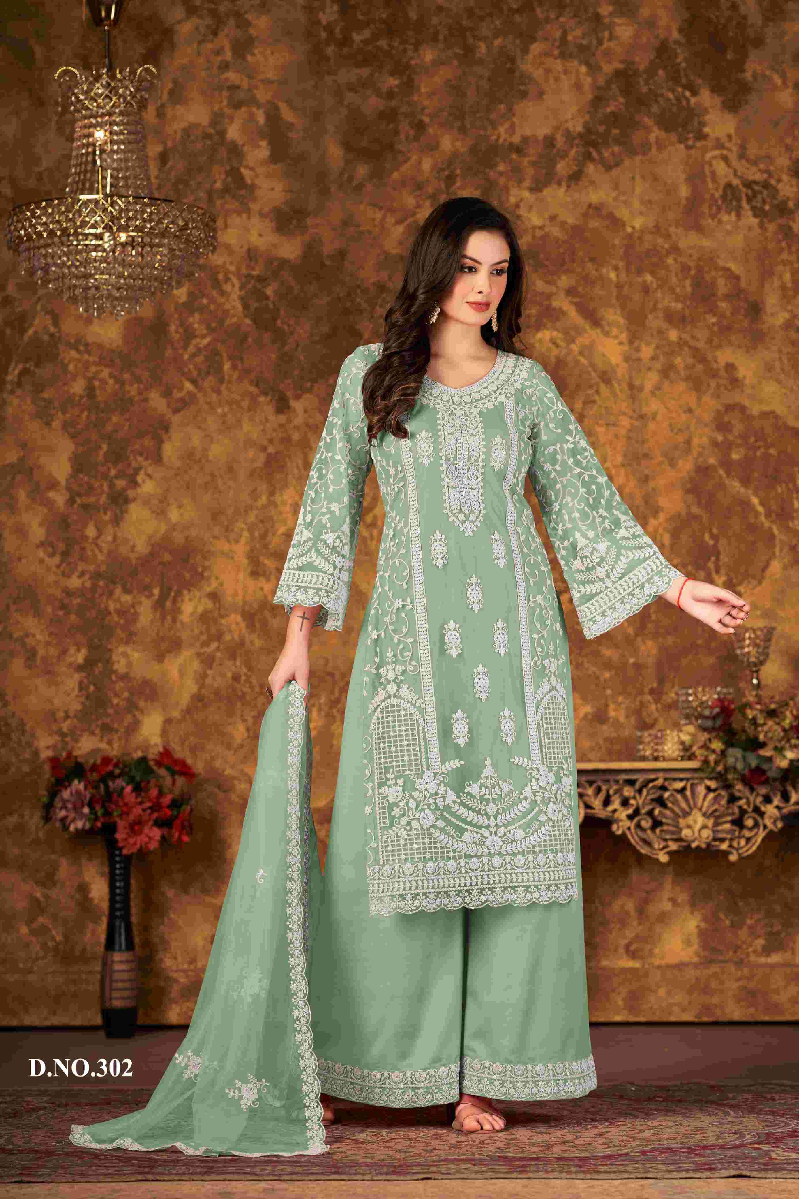 Aanaya Vaani Vol 30 Designer Net Work Festive Wear Dress Exporters view 5
